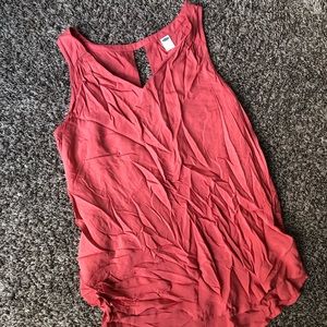 Mauve Pink keyhole tank blouse